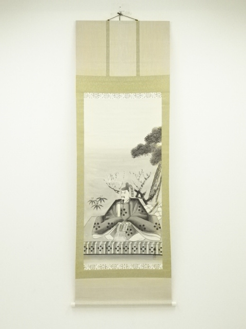 JAPANESE HANGING SCROLL / HAND PAINTED